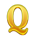 fortune gold prosperity q symbol icon