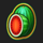 four lucky clovers watermelon symbol icon