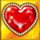 four lucky diamonds heart symbol icon