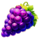 fresh fruit deluxe grape symbol icon