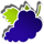 fresh fruits grapes symbol icon