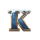 frosty rage letter k symbol icon