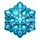 frosty wins blue snowflake symbol icon