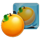 frozen fruit orange symbol icon