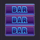 fruit cash triple bar symbol icon