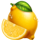 fruit fusion three pots lemon symbol icon