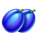 fruit lightning plums symbol icon