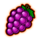 fruit mania flaming link grapes symbol icon