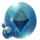 fruit splash blue symbol icon