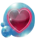 fruit splash heart symbol icon