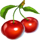 fruits and bombs cherry symbol icon