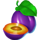 fruits and bombs plum symbol icon