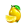 fruits and gold lemon symbol icon