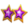 fruity diamonds 2 stars symbol icon