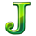 gems of love hold and win green j symbol icon