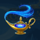 genies gold lamp symbol icon