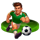 goal goal goal pachin goal green player symbol icon