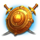 gods vs warriors shield symbol icon