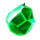 gold and crystals green symbol icon