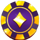 gold and glamour hold and win diamond symbol icon