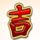 gold and luck red symbol icon