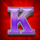 gold cash k symbol icon