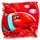 gold fish feeding time red fish symbol icon