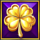 gold gold gold hold and win clover symbol icon