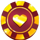 gold gold gold hold and win heart symbol icon