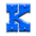 gold n spin k symbol icon