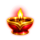 gold of diwali hold and win candle symbol icon