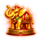 gold of diwali hold and win elephant symbol icon