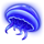 gold of sirens blue jellyfish symbol icon