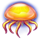 gold of sirens yellow jellyfish symbol icon