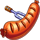 gold oktoberfest sausage symbol icon