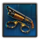 gold raid gun symbol icon