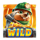 gold rush trio green wild symbol icon
