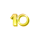 gold star 10 symbol icon