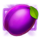 gold strike plum symbol icon