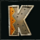 gold trail k symbol icon