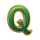 golden asp of fortune q symbol icon