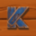 golden chick k symbol icon