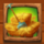 golden chick straw symbol icon