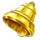 golden crown extreme bell symbol icon