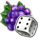 golden crown extreme dice grape symbol icon