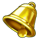 golden crown hold and win bell symbol icon
