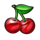golden crown hold and win cherry symbol icon