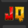 golden explosion j q symbol icon