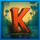 golden gator mega reel k symbol icon