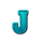 golden gills letter j symbol icon